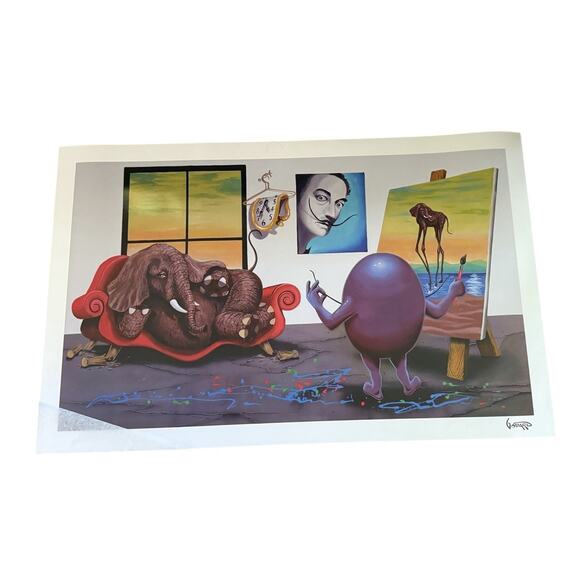 36 X 23 2024 Michael Godard Dali’s Muse Promo Litograph Printed Signature Art - Picture 2 of 11